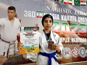 آرمیتا سرطاوی در مسابقه آسیایی کاراته به مقام سوم رسید